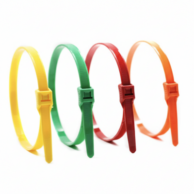 14" 120lb Yellow Low Profile/In-Line Cable Ties 100/bag Part #LP14-120-4C