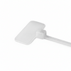 4" 18lb Natural Nylon Cable Tie Blank Flag Identification Flag. 100/Bag