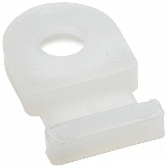 HellermannTyton MB19M4 Cable Tie Anchor Mount, .50" x .312", .13" Hole Dia, .1" Max Tie Width, PA66, Natural, 1000/pkg