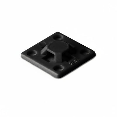 HellermannTyton MB2.5A0M4 Adhesive Cable Tie Mount, .63"x.63", .10" Max Tie Width, Black, 1000/pkg