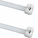 5.5" Natural 40lbs Metal Tooth Cable Ties 100/bag Part #MT5.5-40-9C