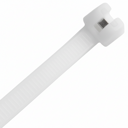 11" Natural Metal Tooth Cable Tie 100/bag Part # MT11-50-9C