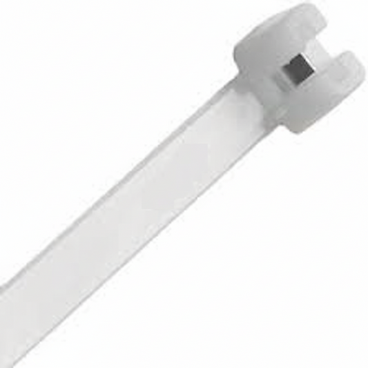 4" Natural18lbs Metal Tooth Cable Ties 100/bag Part #MT4-18-9C