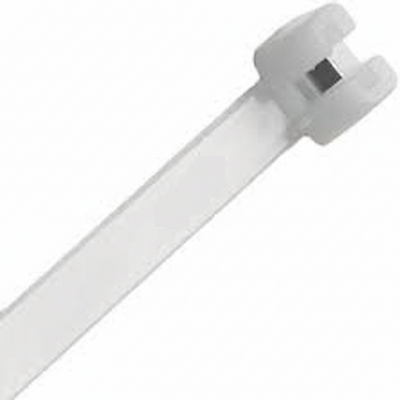 4" Natural18lbs Metal Tooth Cable Ties 100/bag Part #MT4-18-9C