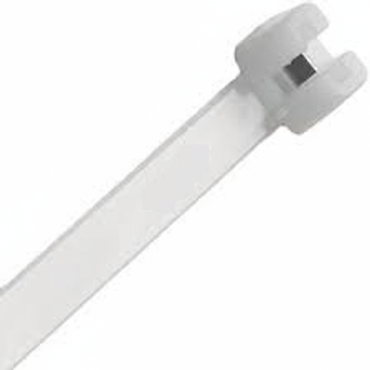 7.5" Natural Metal Tooth Cable Tie 100/bag Part # MT7.5-50-9C