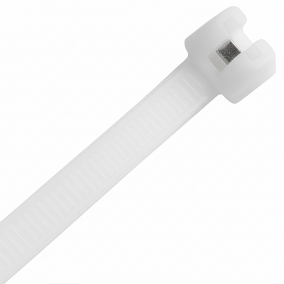 11" Natural Metal Tooth Cable Tie 100/bag Part # MT11-50-9C