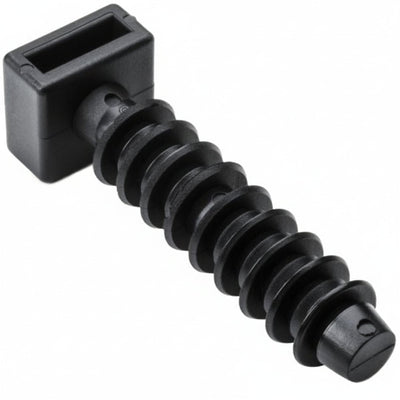 HellermannTyton MMB00C2 Masonry Cable Tie Mount, 1.185" Long, .188" Hole Dia, .18" Max Cable Tie Width, PA46, Black, 100/pkg