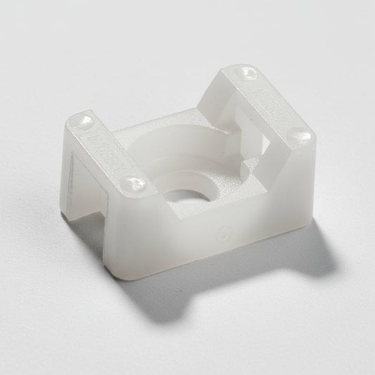 Thomas & Betts SMNY-001-9-D Cable Tie Screw Mount Mounting Base .385x.600" Natural Nylon 6.6 Screw Mounting- #6, #8 Screw For Use with Cable Ties Up to 50 lbs. 500/Bag