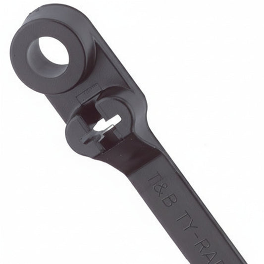 Thomas & Betts TY535MX 8" 50lb UV Black with #10 Mounting Hole 100/Bag