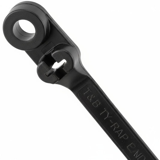 Thomas & Betts TY34MX 6" 40lb UV Black with #8 Mounting Hole 1000/Bag