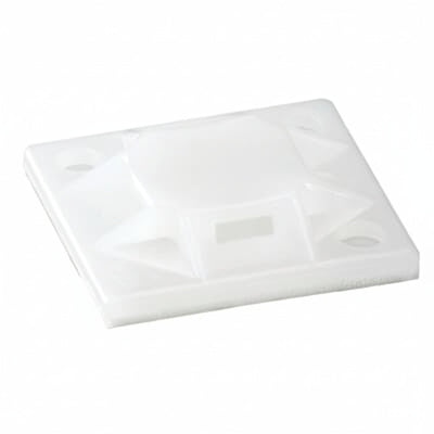 Thomas & Betts MPNY-1000A-9-C Catamount Cable Tie 1in Natural Mounting Base-Acrylic with Adhesive