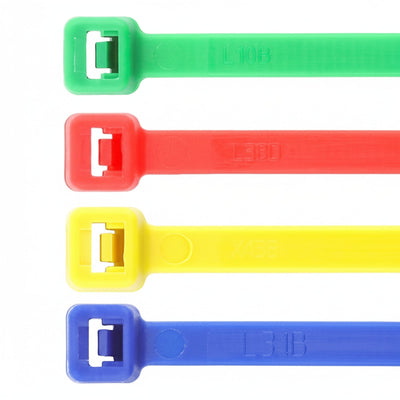 8" 40lb Assorted Color Cable Tie 100/bag