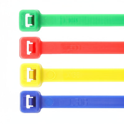8" 50lb Assorted Color Cable Tie 100/bag