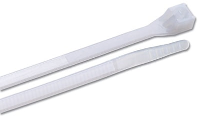 8" 50lb Natural Releasable Cable Tie 1,000/Bag
