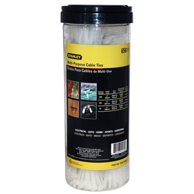 650 Piece Assorted Natural Cable Tie Tube