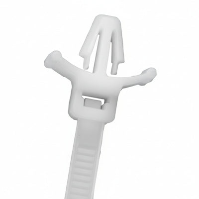 7.5" 50lb Natural Push Mount Cable Ties With Wings 100/bag Part #PM7.5-50-9C-WW