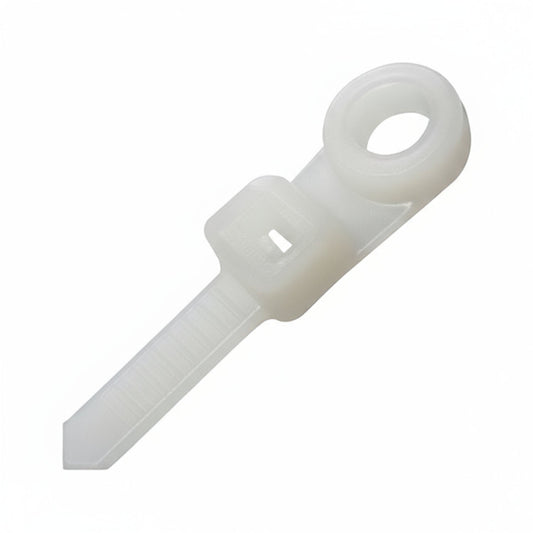 8" 50lb Screw Mount Natural Mounting Head Cable Ties 100/bag Part #SM8-50-9C