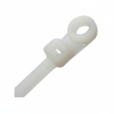 8" 120lb Natural Mounting Head Cable Ties 100/bag Part #SM8-120-9C