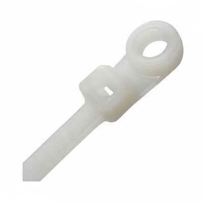 8" 50lb Natural Mounting Head Cable Ties 1000/bag Part #SM8-50-9M
