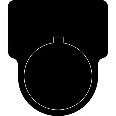 HellermannTyton 596-00915 Foam Nameplate, 1.20" x 1.90" Button Label With .88" Hole, PET, Black, 250/roll