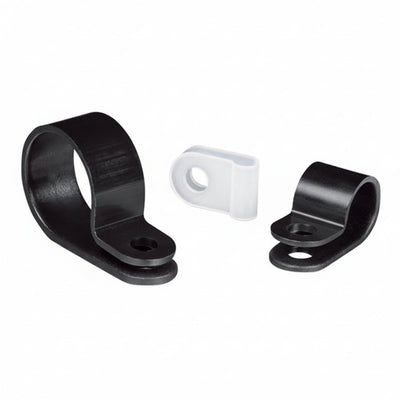 HellermannTyton 211-60039 P-Clamp, 0.39" Wide, 0.26'' Max Bundle Dia, 0.17'' Mounting Hole Dia, PA66, Natural, 1000/pkg