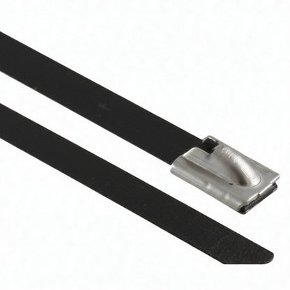 Panduit 14" 250lb Fully Coated White Polyester 316 Pan-Steel Stainless Steel Cable Ties 50/bag Part #MLTFC4H-LP316WH