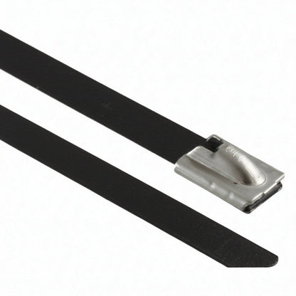 Panduit 14" 250lb Fully Coated Red Polyester 316 Pan-Steel Stainless Steel Cable Ties 50/bag Part #MLTFC4H-LP316RD