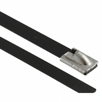 Panduit 14" 250lb Fully Coated Green Polyester 316 Pan-Steel Stainless Steel Cable Ties 50/bag Part #MLTFC4H-LP316GR