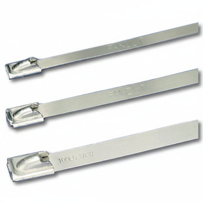 Panduit 5" 200lb Pan-Steel 304 Stainless Steel Cable Ties 100/bag Part #MLT1S-CP