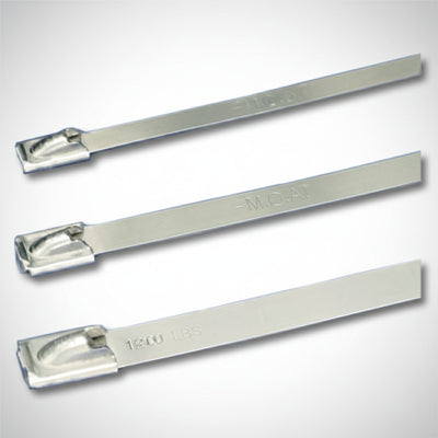 Panduit 21" 200lb Pan-Steel 304 Stainless Steel Cable Ties 100/bag Part #MLT6S-CP