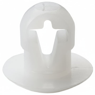 HellermannTyton PBM9C2 Push-Button Cable Tie Mount, .25" Hole Dia, .12" Max Panel, .2" Max Tie Width, PA66, Natural, 100/pkg
