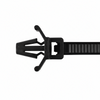 4" 18lb Black Push Mount Cable Ties With Wings 100/bag Part # PM4-18-0C-WW