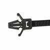 5" 40lb Black Push Mount Cable Ties With Wings 100/bag Part # PM5-40-0C-WW