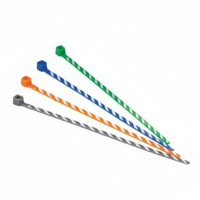 Panduit 4" 18lb. Blue/Red Stripe Pan-Ty® Locking Cable Ties 50/bag Part # PLT1M-L6-2