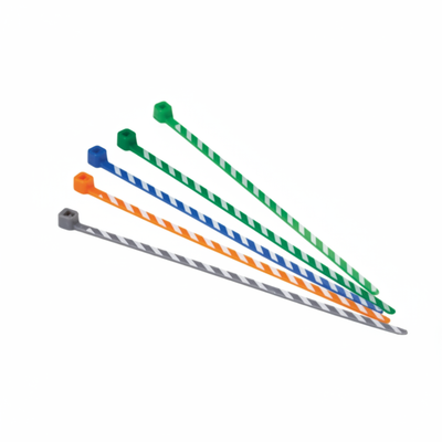 Panduit 4" 18lb. Green/Red Stripe Pan-Ty® Locking Cable Ties 50/bag Part # PLT1M-L5-2