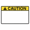 HellermannTyton 596-00427 Pre-Printed Header Label, CAUTION, 6.0" x 4.0", PET, Yellow, 250/roll