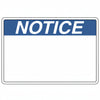 HellermannTyton 596-00204 Pre-Printed Header Label NOTICE, 6.0" x 4.0", PET, Blue, 250/roll