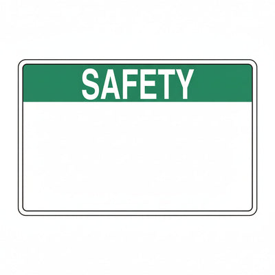 HellermannTyton 596-00372 Pre-Printed Header Label, SAFETY, 3.0" x 2.0", PET, Green, 250/roll
