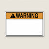 HellermannTyton 596-00622 Pre-Printed Header Label, WARNING, 3.0" x 2.0", PET, Orange, 250/roll