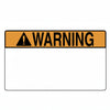 HellermannTyton 596-00621 Pre-Printed Header Label, WARNING, 6.0" x 4.0", PET, Orange, 250/roll