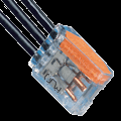3 Port Push-In Connectors Orange 500/bag