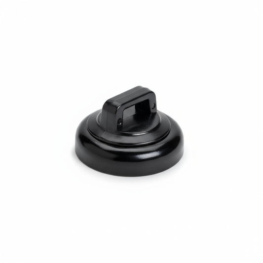 Magnetic Cable Tie Mount, Small, 0.75" Dia, Neodymium Magnet/POM/ST, 10lb Pull Force, Black, 10/bg
