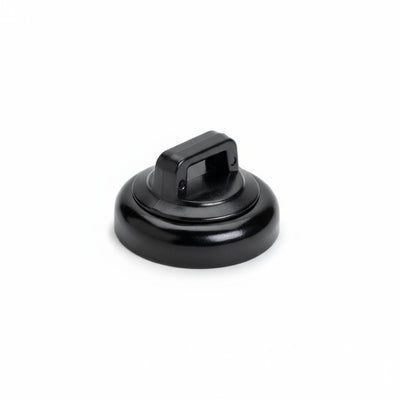 Magnetic Cable Tie Mount, Small, 0.75" Dia, Neodymium Magnet/POM/ST, 10lb Pull Force, Black, 10/bg