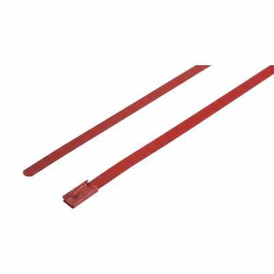 Red Polyester Coated 316 Stainless Steel Cable Ties