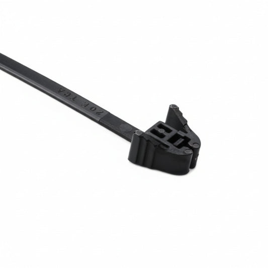 HellermannTyton REZ200.NB3P Releasable Cable Tie, 7.9" Long, 30 lb Tensile Strength, PA66, Black, 100/pkg
