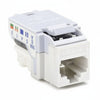 HellermannTyton RJ45FC6-W Category 6 Modular Keystone Jack, Plenum Rated, White, 1/bag
