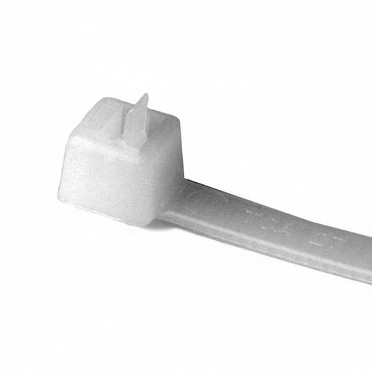 HellermannTyton RT50LL9C2 Releasable Cable Tie, Release Tab, 15" Long, 50 lb Tensile Strength, PA66, Natural, 100/pkg