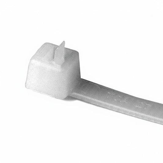 HellermannTyton RT50S9C2 Releasable Cable Tie, Release Tab, 6.3" Long, 50 lb Tensile Strength, PA66, Natural, 100/pkg