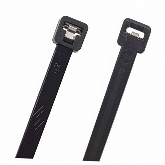 11" UV Black 50lbs Metal Tooth Cable Ties 100/bags MT11-50-0C