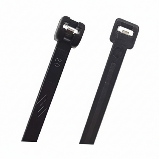 4" UV Black 18lbs Metal Tooth Cable Ties 100/bag Part #MT4-18-0C